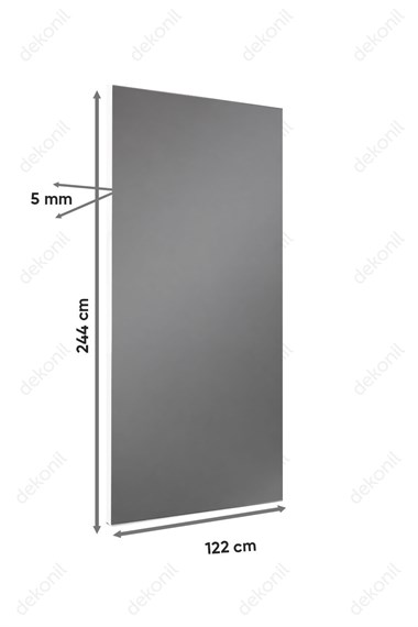 Füme Aynalı PVC Foam Board Duvar Paneli 122×244 cm