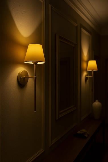 Gold Abajur Şapkalı Şarjlı Kablosuz LED Aplik