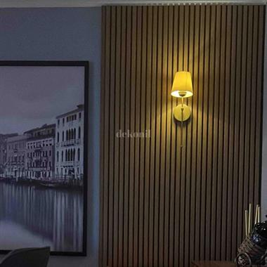 Gold Abajur Şapkalı Şarjlı Kablosuz LED Aplik