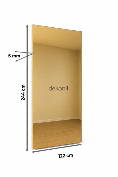 Gold Aynalı PVC Foam Board Duvar Paneli 122×244 cm