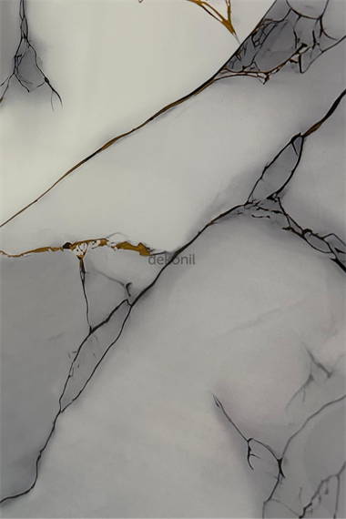 Gri Altın Mermer Desenli Pvc Duvar Paneli 122*244cm