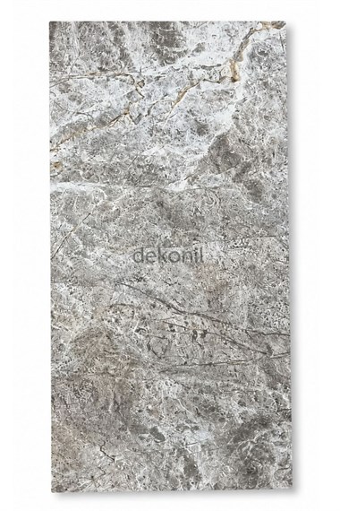 Gri Fosil Mermer Desenli Flex Stone İnce Esnek Doğal Taş Panel 50*100 cm
