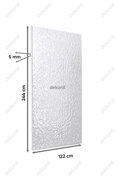 Gümüş Damla Efektli PVC Foam Board Duvar Paneli 122×244 cm