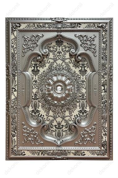 Gümüş Dikdörtgen Saray Tavan 120*160 cm
