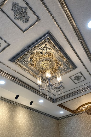 Gümüş Dikdörtgen Saray Tavan 90*120 cm