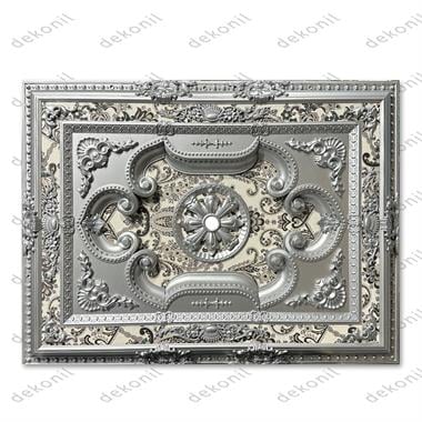 Gümüş Dikdörtgen Saray Tavan 90*120 cm