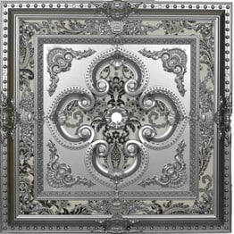 Gümüş Kare Saray Tavan 120*120 cm