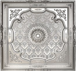 Gümüş Kare Saray Tavan 150*150 cm
