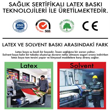 Harita Desenli Tekstil Tabanlı Kişiye Özel Baskı Duvar Kağıdı