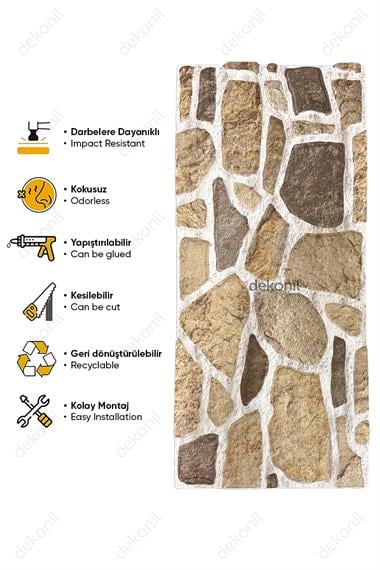 Harman Doğal Taş EPS Duvar Paneli 50*120 cm