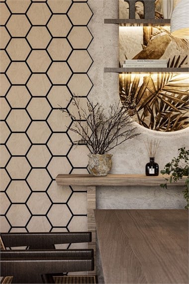 Hexagon Akustik Altıgen Anemon Duvar Paneli 89*57*1,6 cm