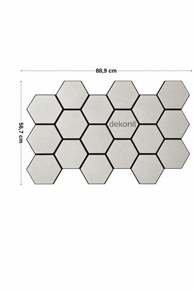 Hexagon Akustik Altıgen Anemon Duvar Paneli 89*57*1,6 cm