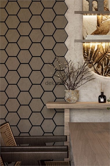 Hexagon Akustik Altıgen Deniz Kabuğu Duvar Paneli 89*57*1,6 cm