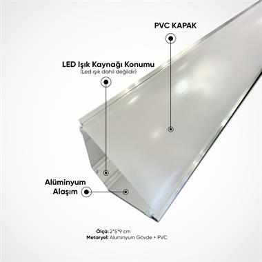 Işıklı Kartonpiyer Alüminyum Profil LED Kanalı