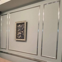 Kanuni Varaklı Silver Duvar Bordürü 6cm