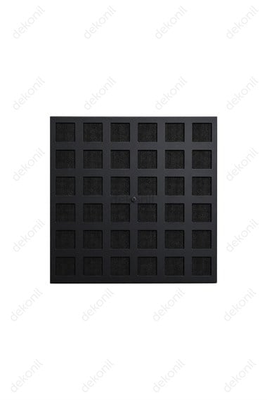 Kare Petek Siyah Clip-in (Klipin) PVC Asma Tavan Kaplama Paneli 30*30 cm