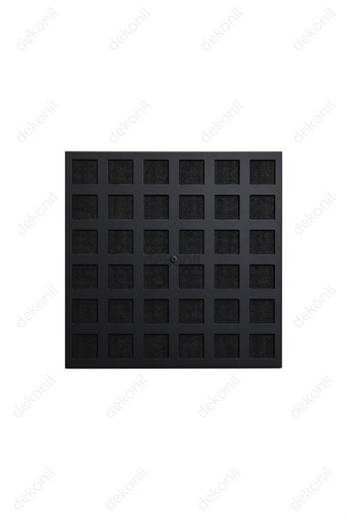 Kare Petek Siyah Clip-in (Klipin) PVC Asma Tavan Kaplama Paneli 30*30 cm