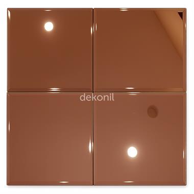 Kendinden Yapışkanlı Mozaik Karo Ayna Kare Bronz 30*30 cm