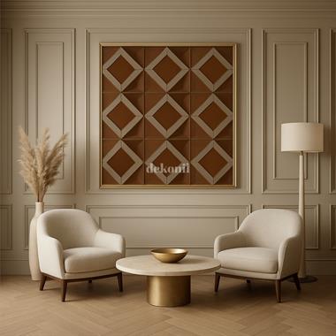 Kendinden Yapışkanlı Karo Ayna Mixture Bronz - Bej 30*30 cm (2 m² )