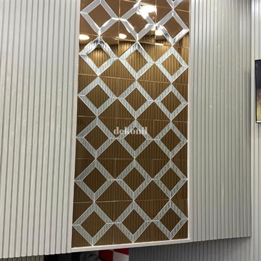 Kendinden Yapışkanlı Karo Ayna Mixture Bronz - Silver  30*30 cm (2 m² )