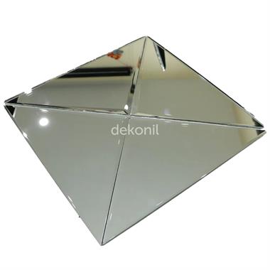 Kendinden Yapışkanlı Karo Ayna Yarım Baklava Silver 30*30 cm (2 m² )