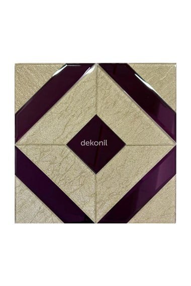 Kendinden Yapışkanlı Mozaik Karo Ayna Mixture Bej Mor 30*30 cm