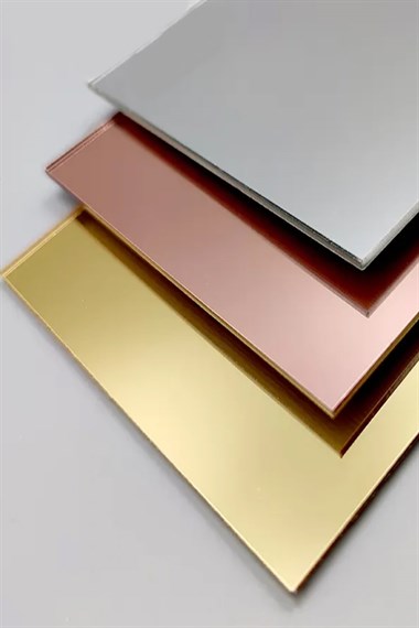 Kendinden Yapışkanlı Pleksi Ayna 120x240 cm  – Özel Kesim | Gold, Rose Gold, Gümüş
