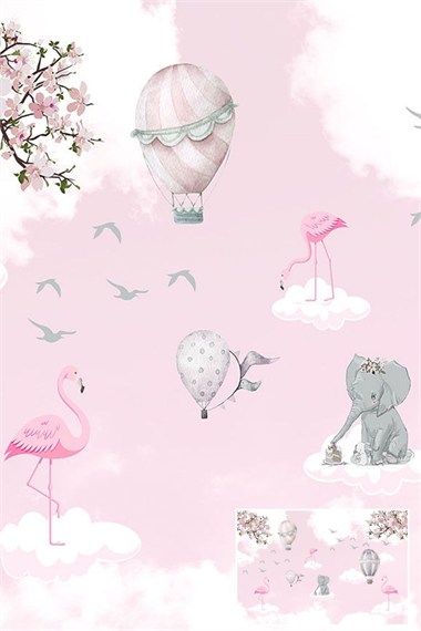 Textile Based Personalized Printing Wallpaper for Girls Room