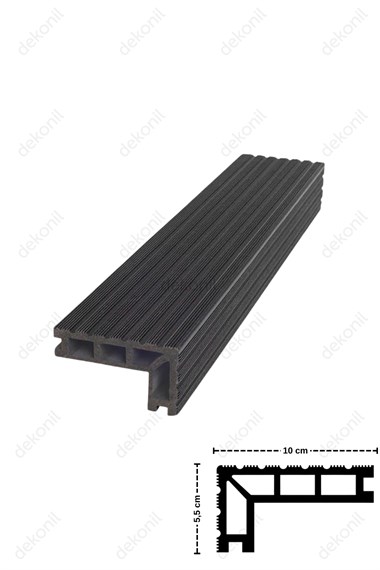 Kompozit Deck Zemin Kaplaması Köşe Profili Antrasit