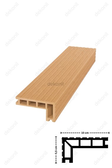 Kompozit Deck Zemin Kaplaması Köşe Profili Teak