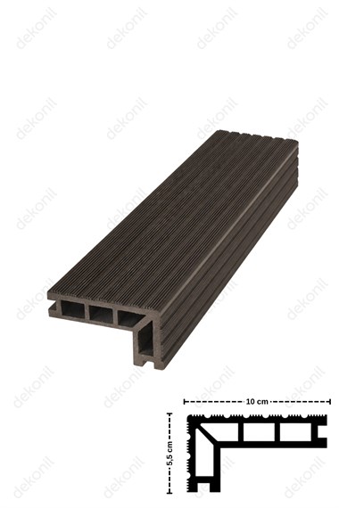 Kompozit Deck Zemin Kaplaması Köşe Profili Kahve