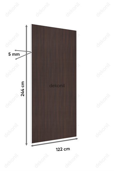 Koyu Ahşap Desenli PVC Foam Board Duvar Paneli 122×244 cm