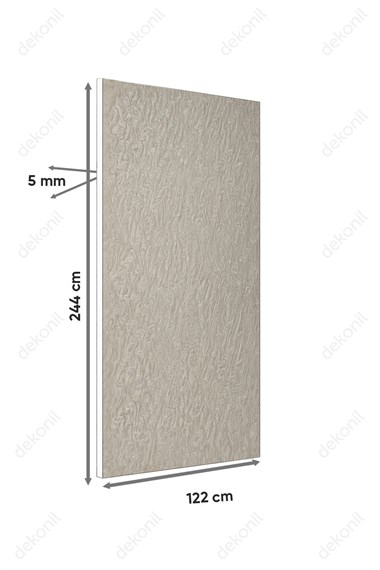 Krem PVC Foam Board Duvar Paneli 122×244 cm