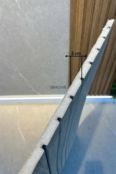 Lambri Desenli EPS Duvar Paneli Meşe 50*100 cm