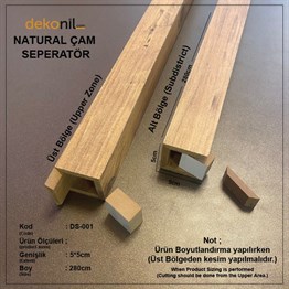 Ledli Duvar Seperatör Paketi Natural Çam 5*5cm