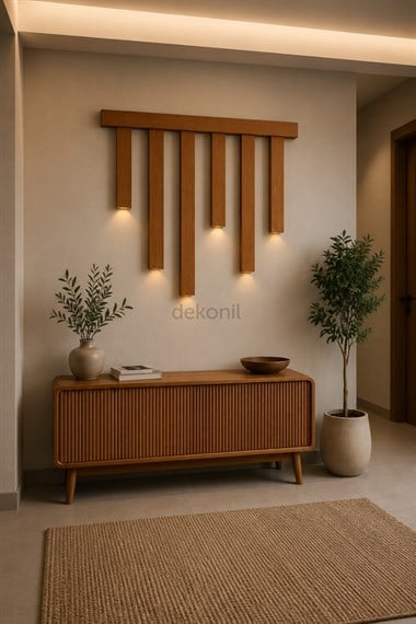 LED Wall Separator Package Teak Wood 5*5cm