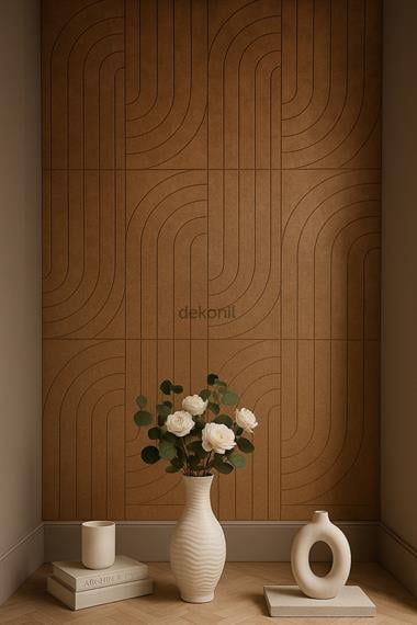 Lena Dekoratif Çift Taraflı MDF Oval Duvar Paneli 40*90cm