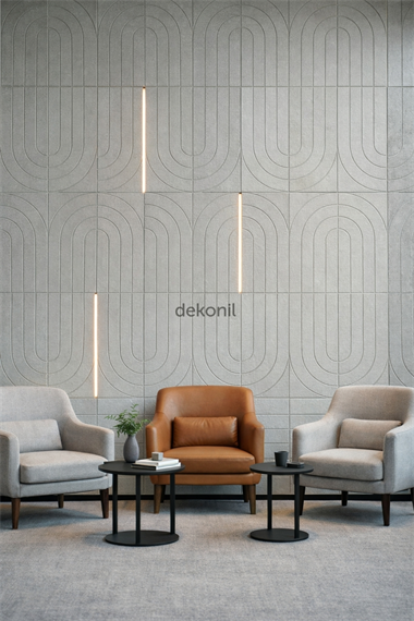 Lena Dekoratif Çift Taraflı MDF Oval Duvar Paneli 40*90cm