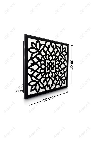 Lotus Clip-in (Klipin) PVC Asma Tavan Kaplama Paneli Siyah 30*30 cm