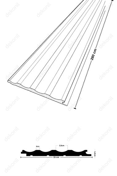 Luma Soft Yosun MDF Lambri 15cm