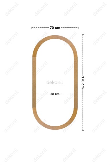 Lumi Pinterest MDF Oval Duvar Çıtası 70*170m