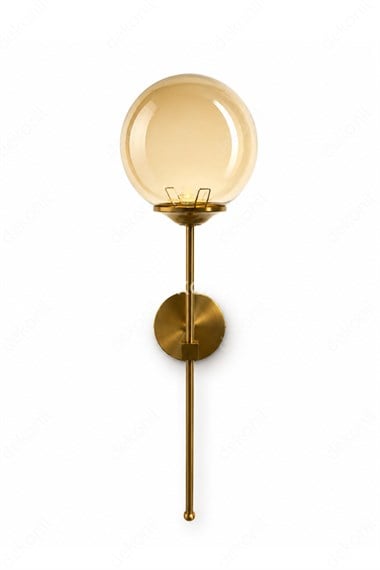 Luna Balon Şarjlı Led Duvar Apliği – Eskitme Gold