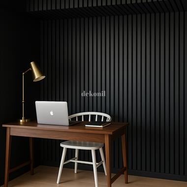 Acoustic Black Wainscot Wall Panel 60*280 cm