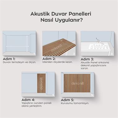 Lux Akustik Lambri Duvar Paneli Açık Teak 60*280 cm