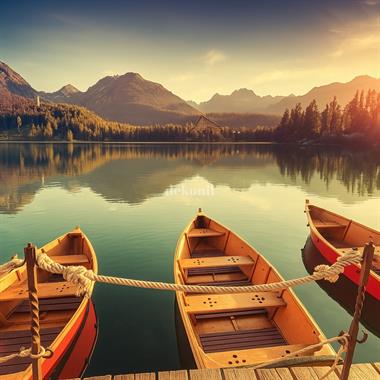 Manzara Desenli Tekstil Tabanlı Kişiye Özel Baskı Duvar Kağıdı