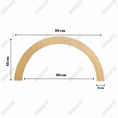 Lumi Pinterest Mdf Oval Duvar Çıtası 96*196cm