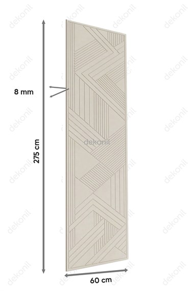 Moon Stone Çizgili MDF Duvar Paneli 60*275 cm