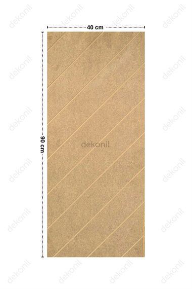 Nera Dekoratif Çift Taraflı MDF Çizgili Duvar Paneli 40*90cm