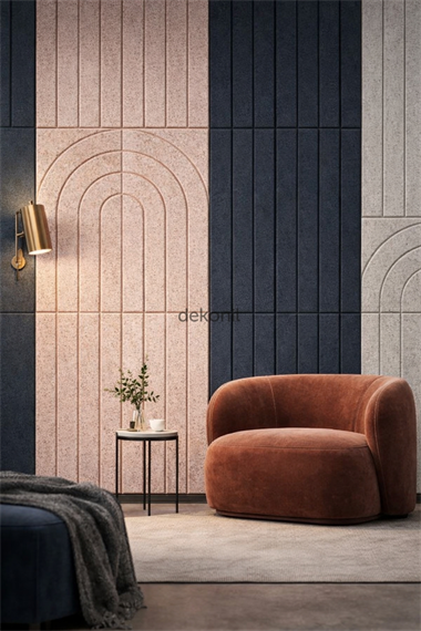 Nera Dekoratif Çift Taraflı MDF Çizgili Duvar Paneli 40*90cm