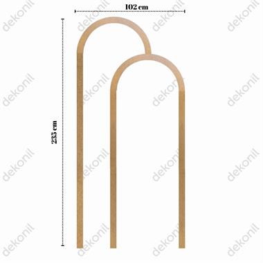Nova Dekoratif MDF Oval Duvar Paneli Seti 102*235 cm